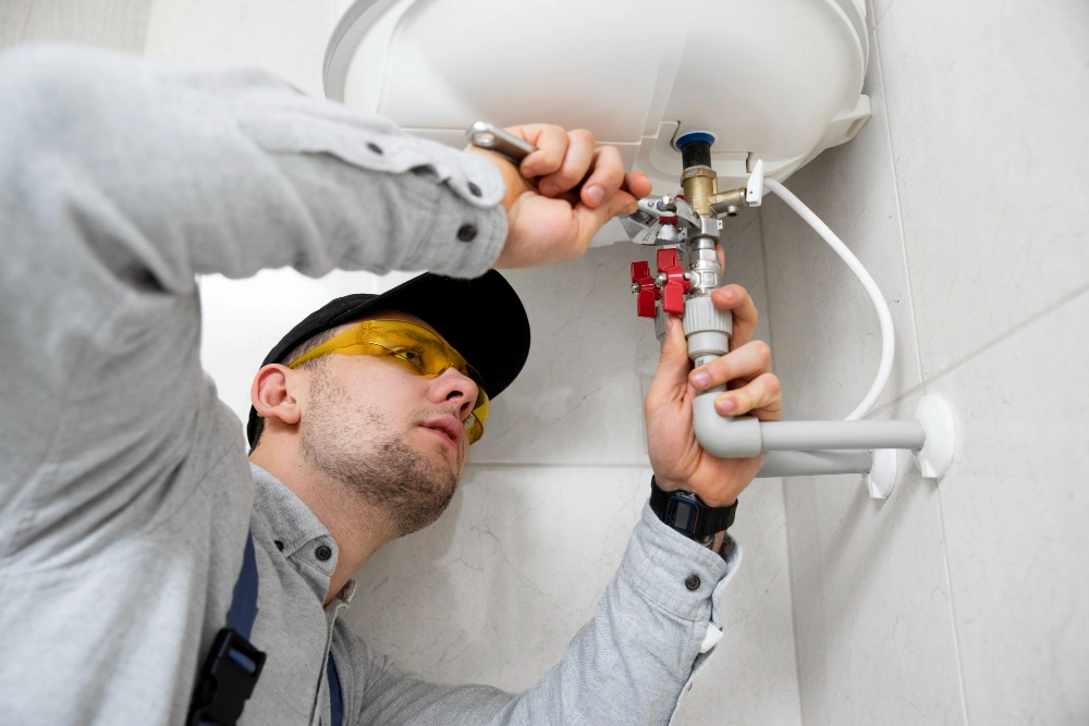Certified plumber from Plumbing Champions fixing in Penhook VA